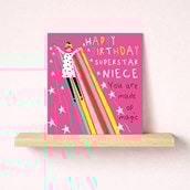 Niece Birthday Card - Superstar