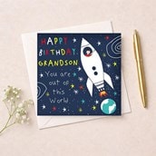 Grandson Birthday Card - Out Of This World Grandson Birthday Card - Out Of This World
