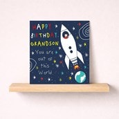 Grandson Birthday Card - Out Of This World