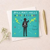 Uncle Birthday Card - You Rock Uncle Birthday Card - You Rock