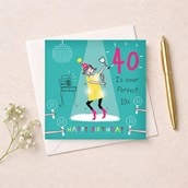 Age 40 Birthday Card - Four Perfect 10s Age 40 Birthday Card - Four Perfect 10s