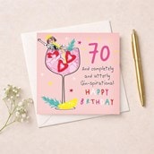Age 70 Birthday Card - Gin-spirational