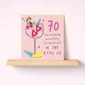 Age 70 Birthday Card - Gin-spirational Age 70 Birthday Card - Gin-spirational