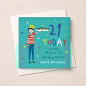 Age 21 Birthday Card - Birthday Drinks