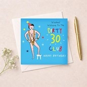 Age 30 Birthday Card - Dirty 30 Club