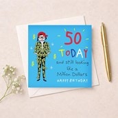 Age 50 Birthday Card - A Million Dollars Age 50 Birthday Card - A Million Dollars