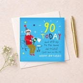 Age 90 Birthday Card - Gin