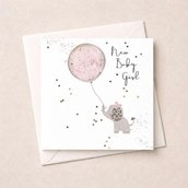 New Baby Girl Card - Elephant New Baby Girl Card - Elephant