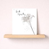 Sympathy Card - White Lily Sympathy Card - White Lily