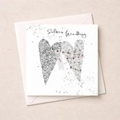 Silver Wedding Card - Silver Hearts