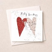 Ruby Wedding Card - Red & Pink Hearts Ruby Wedding Card - Red & Pink Hearts