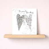 Diamond Wedding Card - Silver Hearts Diamond Wedding Card - Silver Hearts