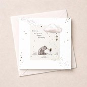 Birthday Card - Bear With Girl