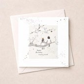 Birthday Card - Friends On A Branch