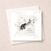 Birthday Card - Bear On A Branch