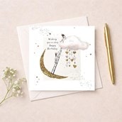 Birthday Card - Moon And Cloud