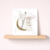 Birthday Card - Moon And Cloud Birthday Card - Moon And Cloud