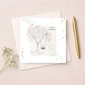 New Baby Boy Card - Basket In A Tree New Baby Boy Card - Basket In A Tree