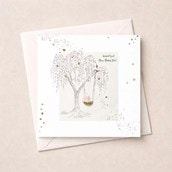 New Baby Girl Card - Basket In A Tree New Baby Girl Card - Basket In A Tree