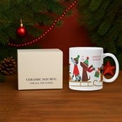 Personalised Christmas Mug - Dogs On A Sleigh Personalised Christmas Mug - Dogs On A Sleigh