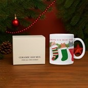 Personalised Christmas Mug - Cats In Christmas Stockings Personalised Christmas Mug - Cats In Christmas Stockings
