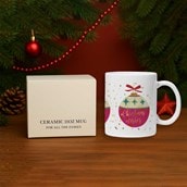 Personalised Christmas Mug - Christmas Baubles Personalised Christmas Mug - Christmas Baubles