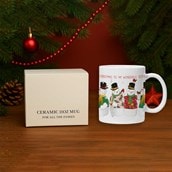 Personalised Christmas Mug - Robins & Snowmen Personalised Christmas Mug - Robins & Snowmen
