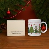 Personalised Christmas Mug - Christmas Trees