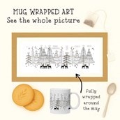 Personalised Christmas Mug - Christmas Forest With Reindeer