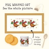 Personalised Christmas Mug - Pheasant With A Present Personalised Christmas Mug - Pheasant With A Present