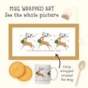 Personalised Christmas Mug - Reindeer With A Christmas Present Personalised Christmas Mug - Reindeer With A Christmas Present