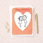 Anniversary Card - Anniversary Happy Couple