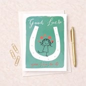 Good Luck Card - You Can Do It Horse Shoe