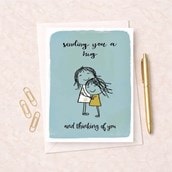 Thinking Of You Card - Sending You A Hug Thinking Of You Card - Sending You A Hug