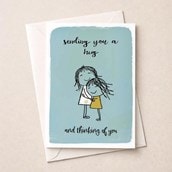Thinking Of You Card - Sending You A Hug