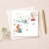 Birthday Card - Cute Cats Birthday Card - Cute Cats