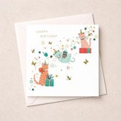 Birthday Card - Cute Cats Birthday Card - Cute Cats