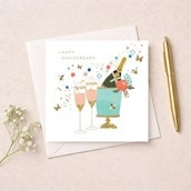 Anniversary Card - Champagne