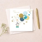 New Baby Card - Baby Boy Penguin New Baby Card - Baby Boy Penguin