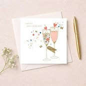 Anniversary Card - Champagne Flutes Anniversary Card - Champagne Flutes