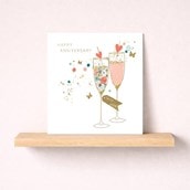 Anniversary Card - Champagne Flutes Anniversary Card - Champagne Flutes
