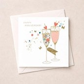 Anniversary Card - Champagne Flutes Anniversary Card - Champagne Flutes