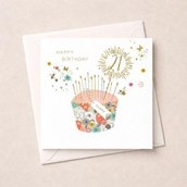 Age 21 Birthday Card - Cupcake Age 21 Birthday Card - Cupcake