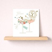 Age 50 Birthday Card - Cocktails