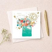 Age 60 Birthday Card - Bag Of Flowers Age 60 Birthday Card - Bag Of Flowers