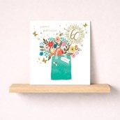 Age 60 Birthday Card - Bag Of Flowers