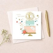 Age 80 Birthday Card - Birthday Cake