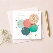 Age 90 Birthday Card - Bunch Of Balloons