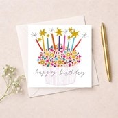 Birthday Card - Birthday Cupcake Birthday Card - Birthday Cupcake