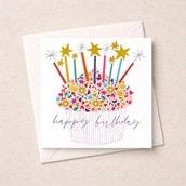 Birthday Card - Birthday Cupcake Birthday Card - Birthday Cupcake